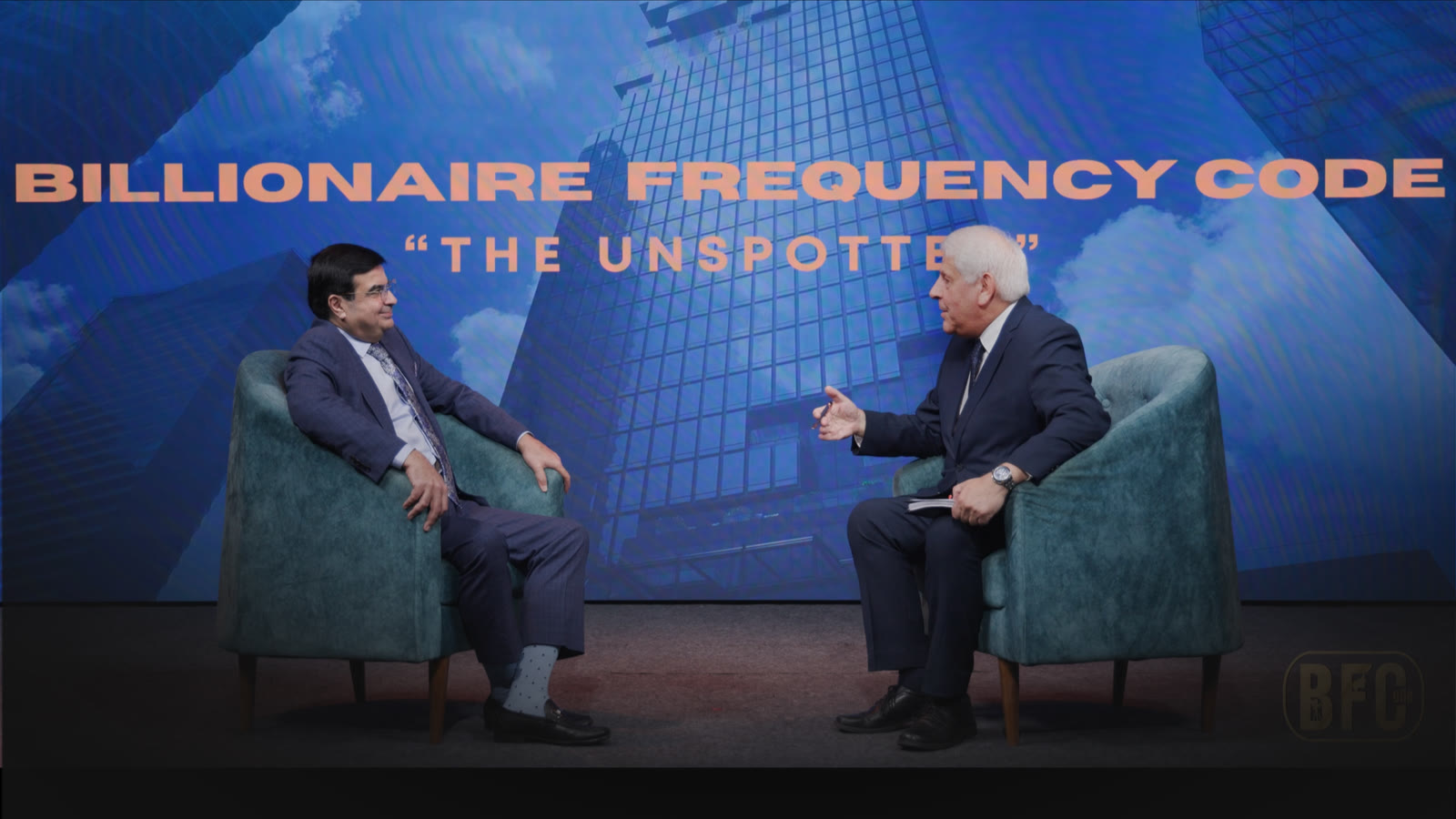 The Unspotted poster showing two men in conversation beneath the series title